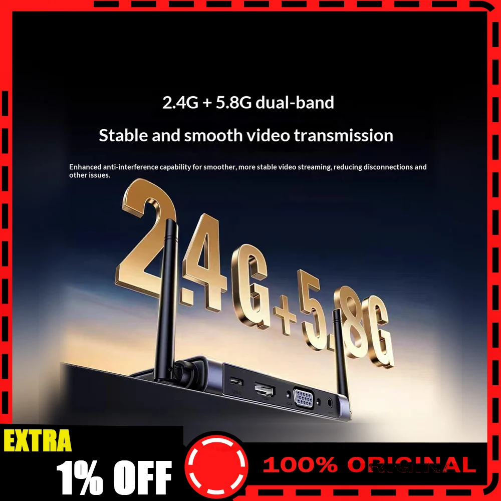 UGREEN 25375 CM712 Wireless HDMI Display Mirroring Kit 4K 50m Transmitter Receiver for TV Monitor Projector