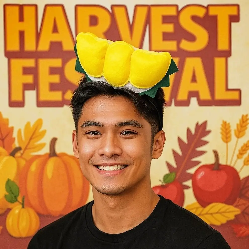 

Nutrition Month Cartoon Fruit Hair Hoop Funny Sunflower Creative Headband for Harvest Festival Personalized Headdress