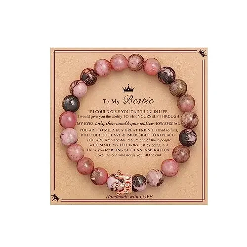 For Birthday Self Care Bracelets Crown Gifts For Women Natural Stone Bracelet Christmas Graduation Inspirational Gift Girl