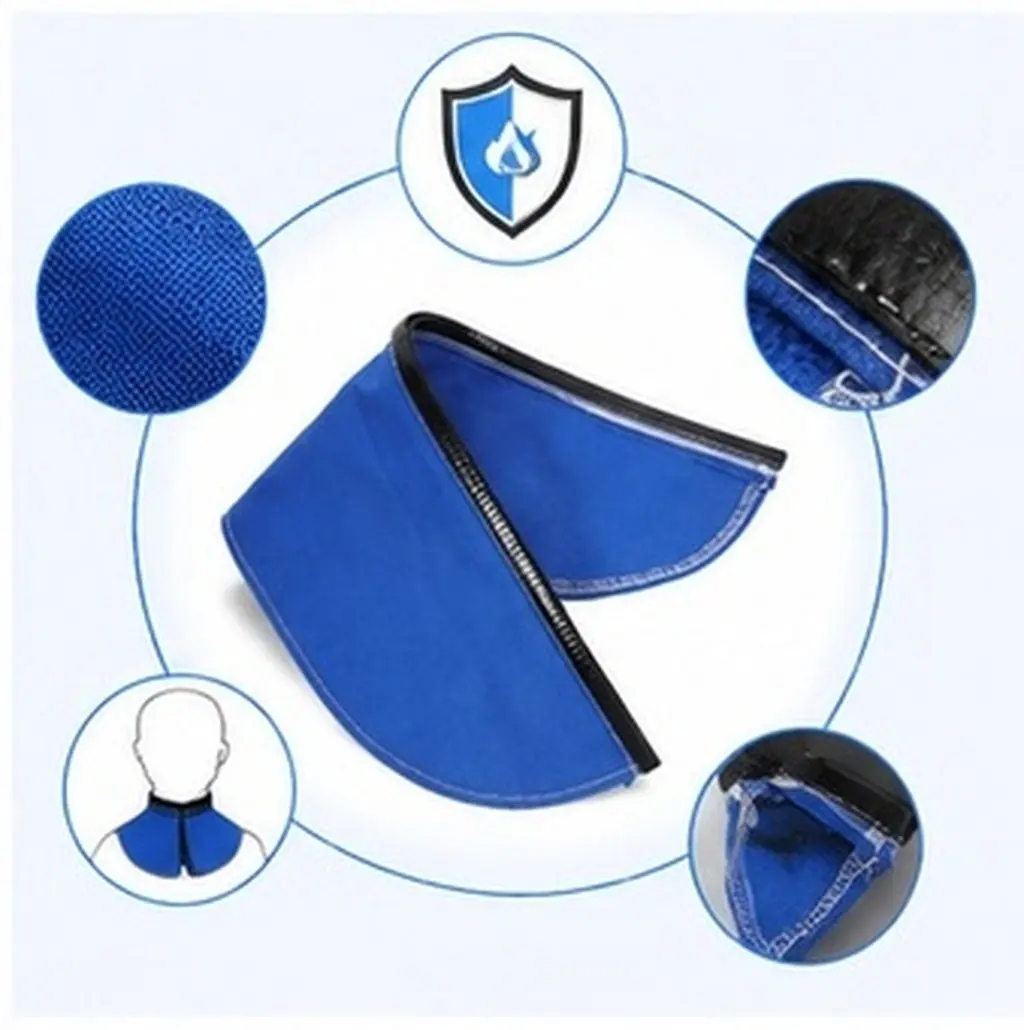 Heavy Duty Welding Neck Cover Comprehensive Protection Lightweight Comfortable Easy Install Compatible with Most Welding Helmets