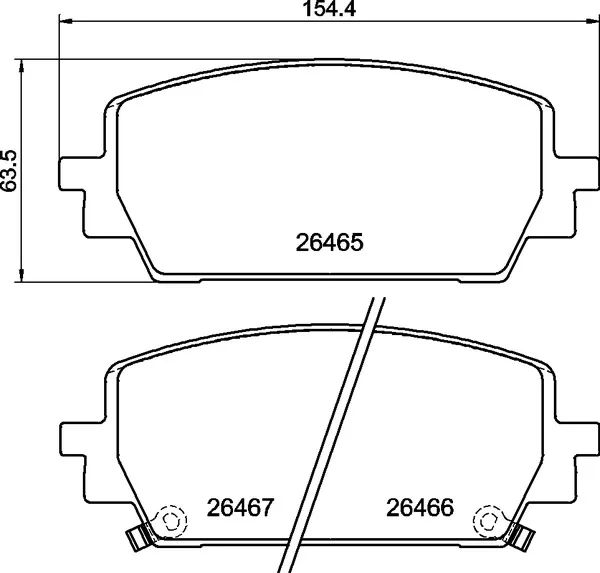 THREEON Front Ceramic Brake Pads for HYUNDAI SANTA FE IV 1.6 2.2 2.5 KIA SORENTO IV GENESIS G80 2020-Present 58101P2A70 TO1350-F