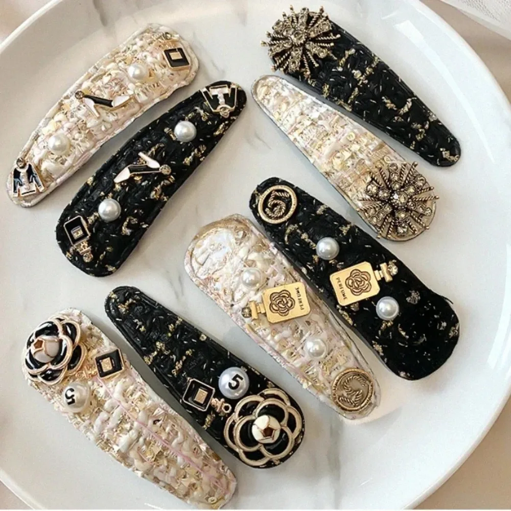 

New Korean Retro Camellia Flower Hairpin Side Clip Girl BB Clips Woolen Pin Simple Bangs Female Accessories for Women