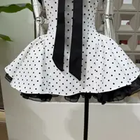 Women Sexy Strapless Backless Polka Dot Bow A Line Dress Party Birthday Evening Ball Gowns Nightclub Show Wear Fashion Vestido - Image 4