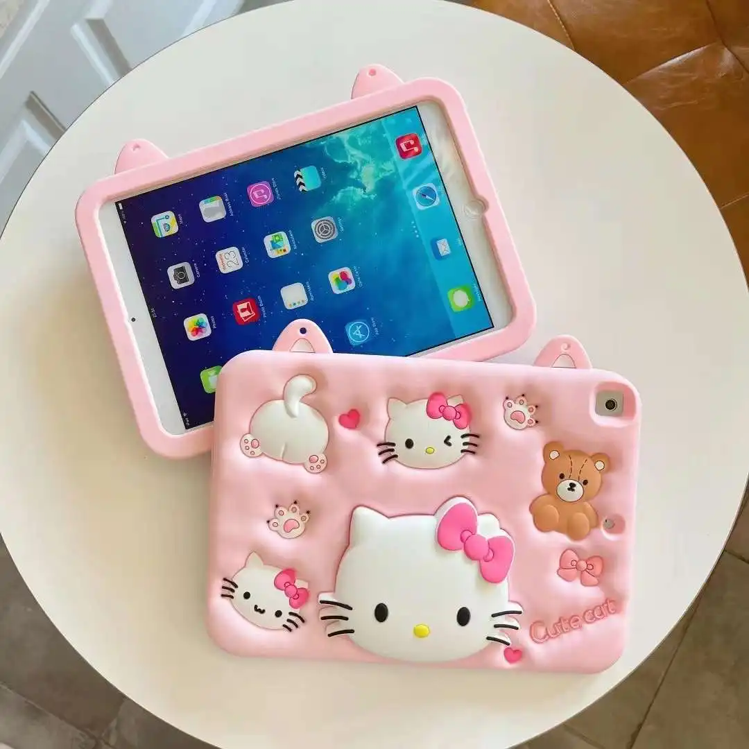 Fashion Sanrio Hello Kitty IPad Case For IPad Pro 11 2020 2021 Air 4 5 Mini 4 5 6 10.2 7/8/9/10th Protective Silicone Cover