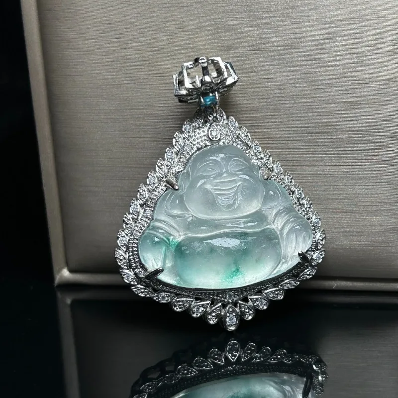 

Natural High Ice Buddha Pendant, Exquisite Fashion Necklace