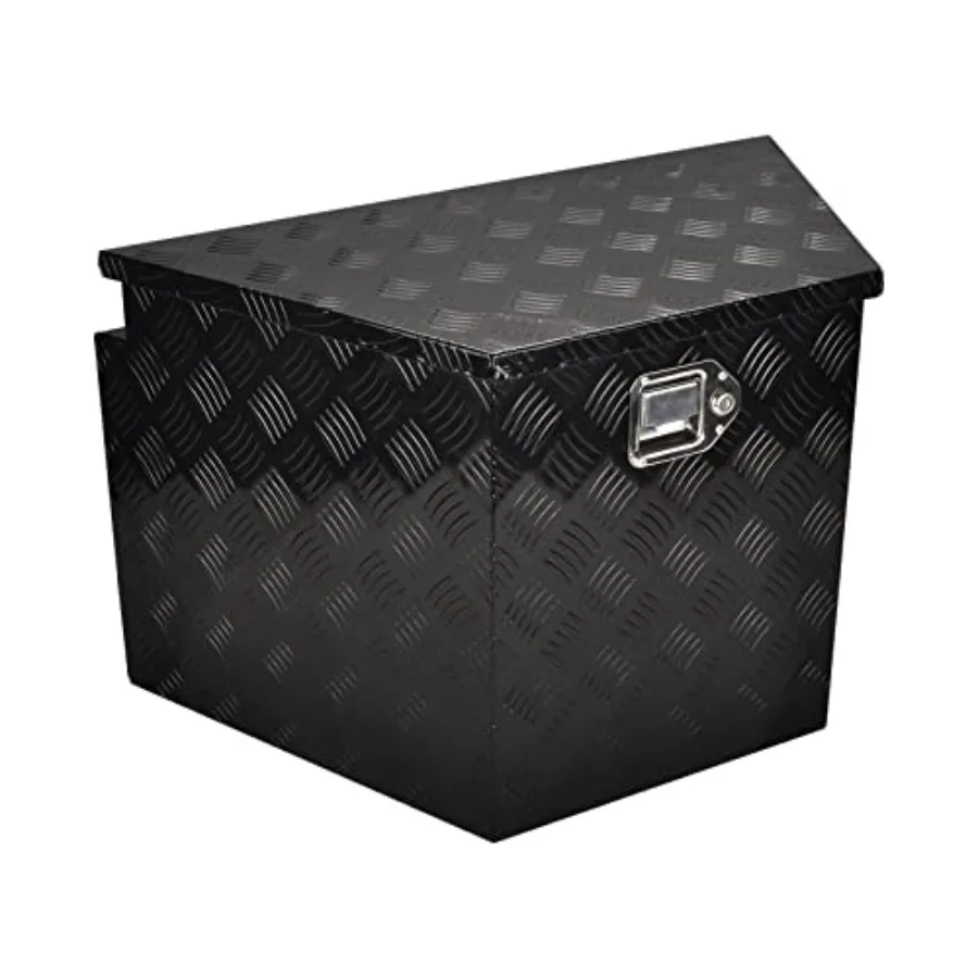 

29 Inch Aluminum Trailer Tongue Tool Box Heavy Duty Utility Tool Storage Box for Trailer Tongue with Lock and 2 Keys 5 Bar Trea