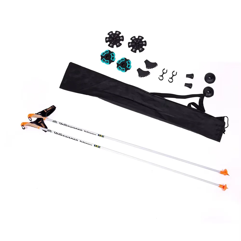 100% carbon customizable factory cork retractable ski pole with outdoor sports