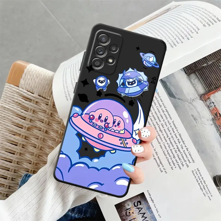 Preto macio caso capa de telefone para samsung galaxy a41 a36 a26 a72 a25 a71 a24 a55 a51 a73 a23 a53 a35 a22 a52 a32 estrelas dos desenhos animados