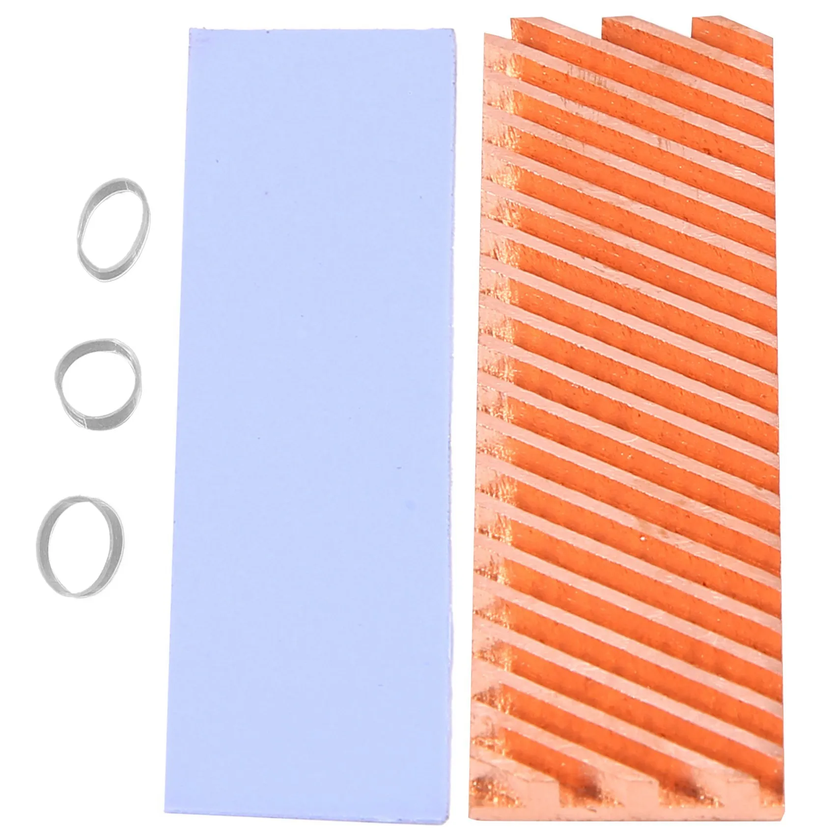 Disipador de calor M.2 SSD NVMe M2 2280, disco duro de estado sólido, junta de cobre con almohadilla de silicona térmica, accesorios para PC