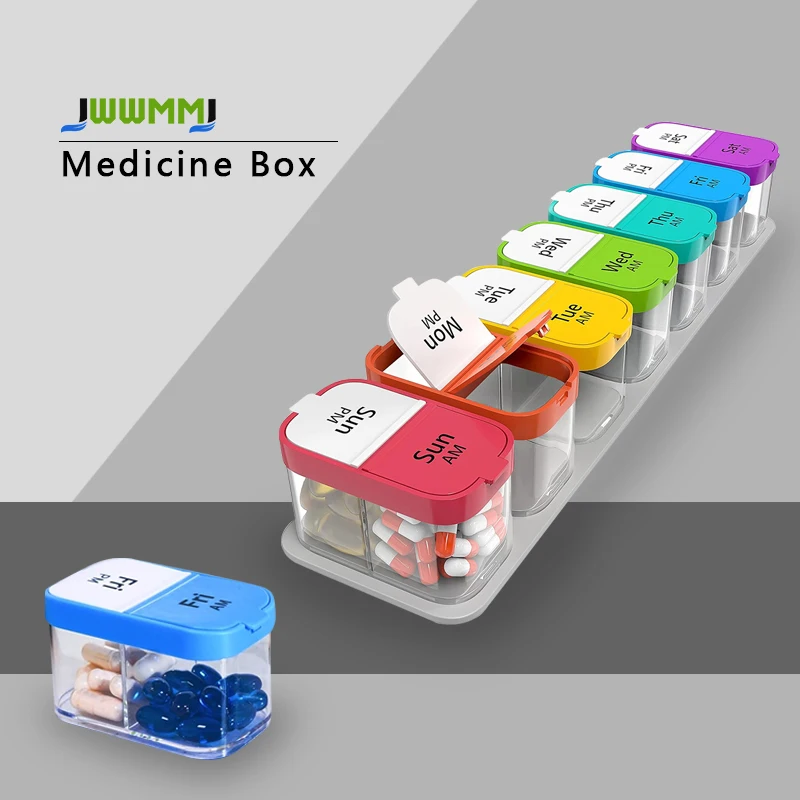 

1Pcs 7-Day Pill Organizer Box Daily Medicine Container for Supplements - Weekly Big Pill Case Holder for Easy Dosage Management