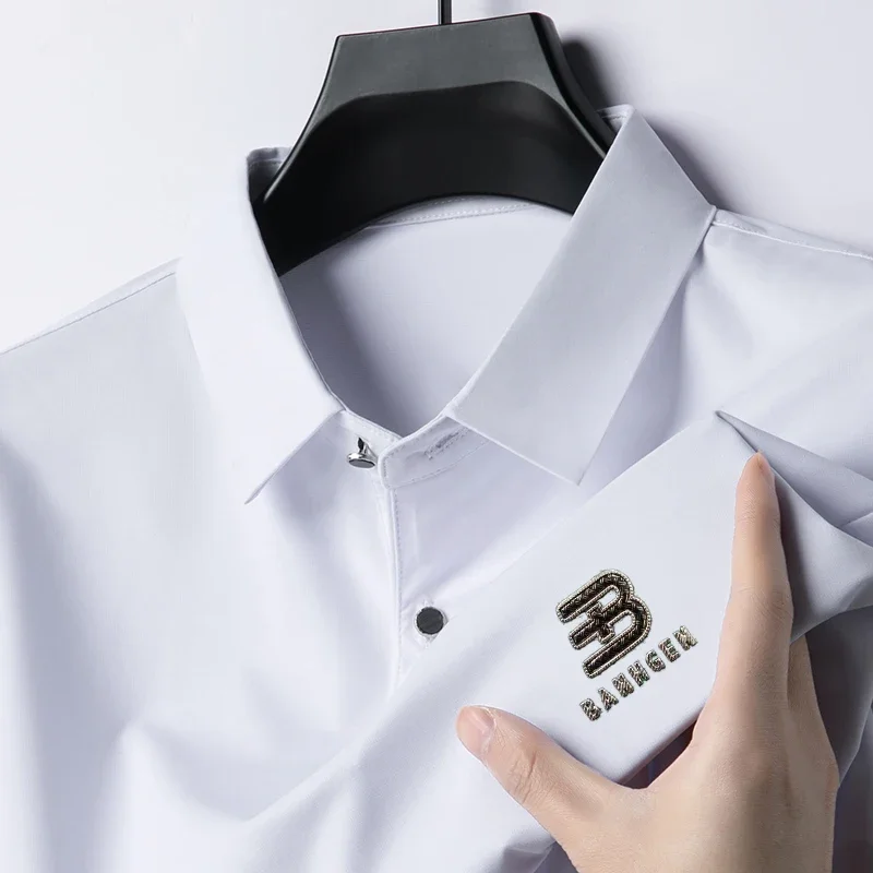 

2025 Ice Silk Cool Men's Short Sleeved T-shirt Summer Printed Scarless T-shirts Ropa Para Hombre Men Clothing