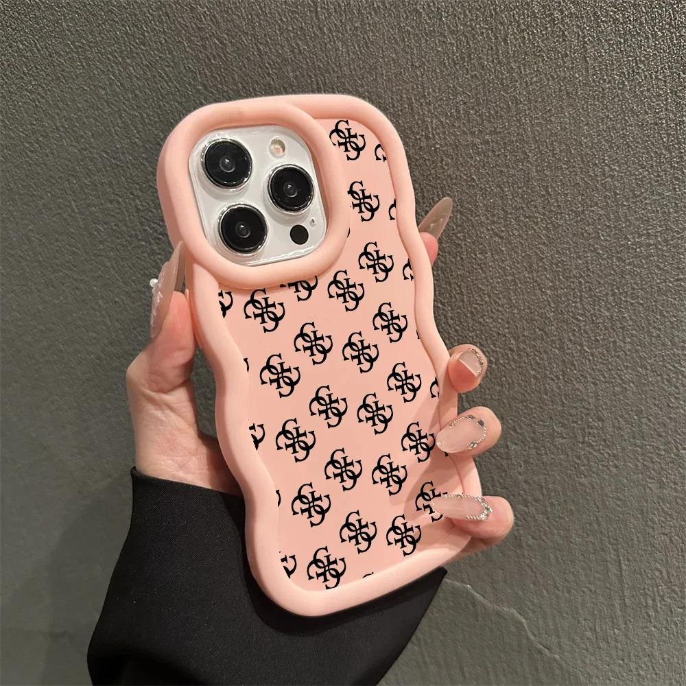 موجة معكرون نمط الحالات الهاتف آيفون 16 15 14 13 12 11 X XR XS 7 8 Plus Pro Max iPhone13 E ProMax Case A-guess-P