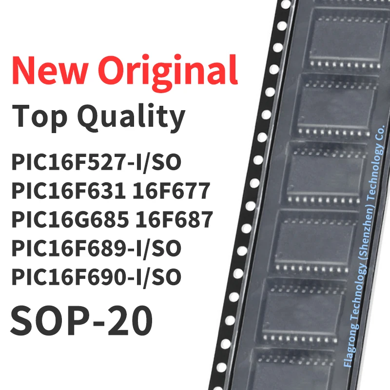 10 Pieces PIC16F527-I/SO PIC16F631 PIC16F677 PIC16G685 PIC16F687 -I/SO PIC16F689-I/SO PIC16F690-I/SO SOP-20 Chip IC New Original