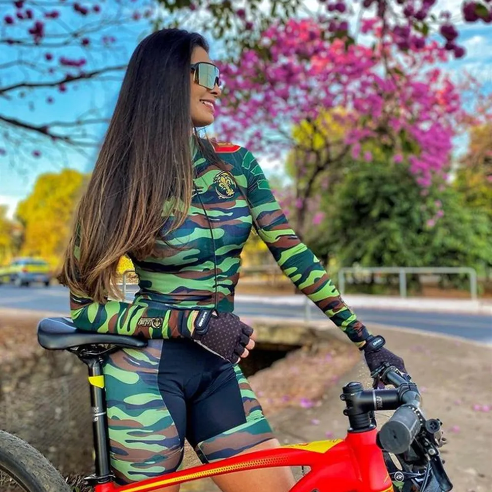 MACAQUINHO CAVEIRA MEXICANA Women Triathlon Jumpsuit Cycling Jersey Set Bicycle Skinsuit Lislinda Roupa Ciclismo Team Tights Kit