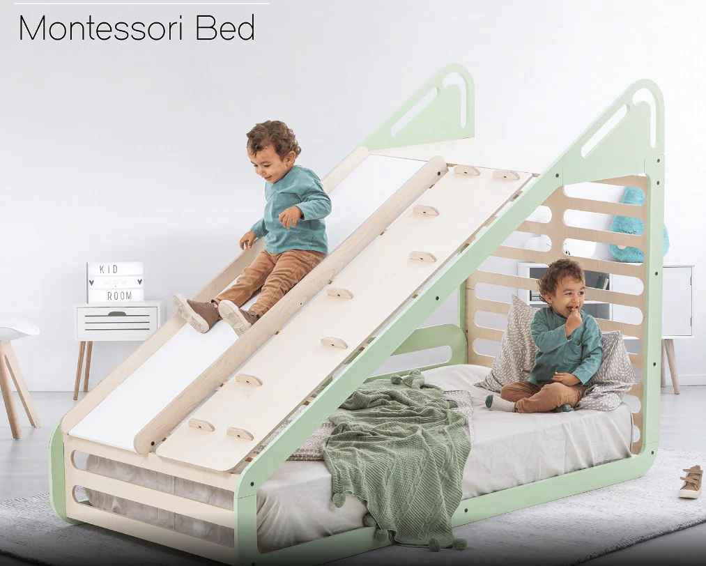 Montessori Floor Toddler Bed Kids Climbing Frame Kids Bedroom Furniture