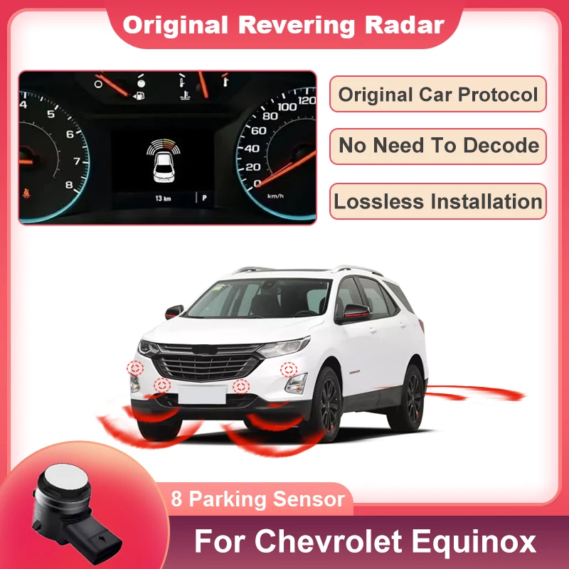 For Chevrolet Equinox 2017 To 2024 Reversing Blind Spot Front Rear Image Radar Sensor Smart Sound Warning Indicator Probe System