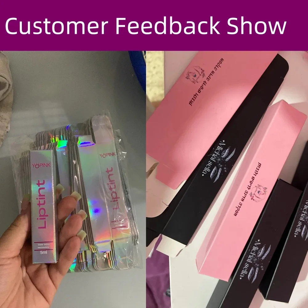 Lipgloss Packaging Boxes Wholesale Bulk Custom Logo Gift Box Small Business Shipping Package Personalized Lip Gloss Paper Cases