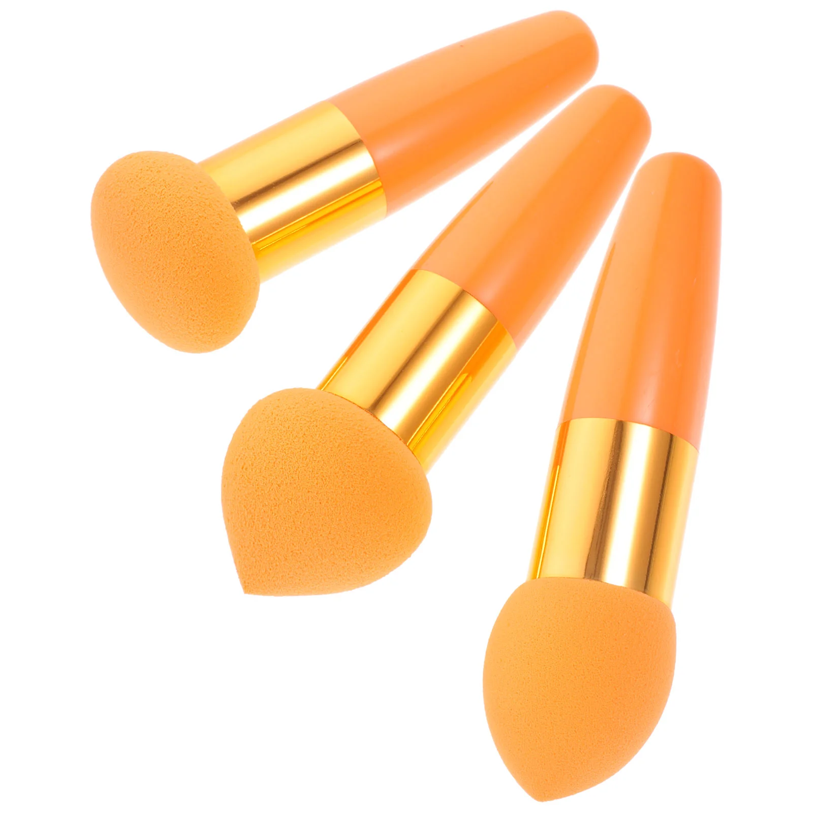 3 Pcs Make Little Mushroom Makeup Pen Tools Supple Sponge Travel Stipple Toiletry Bag