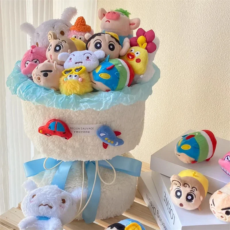 

Cartoon Anime Crayon Shin Chan Fun Dolls Bouquet Creative Cute Handmade Girls Valentine'S Day Graduation Birthday Decorate Gift