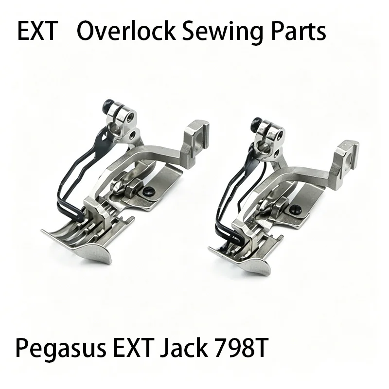 Pé de Máquina de Costura Overlock EXT Pegasus EXT Jack 798T, Peças para Máquina de Costura Overlock, Acessórios Industriais de Costura com 2/3 Fileiras de Dentes