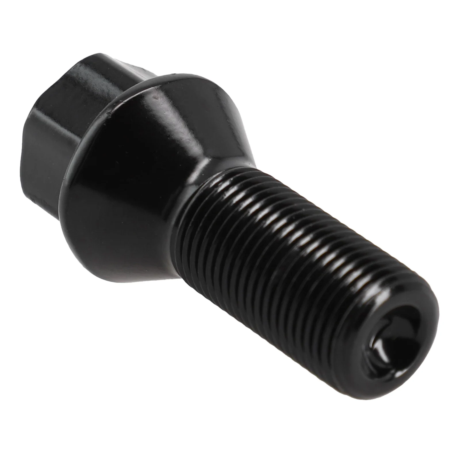 1pc For BMW Wheel Nut Stud Bolt M14 X 1.25 Thread Size Black F25 X3 E70 #36136890324 22mm Thread Length + 47.5mm Bolt Length