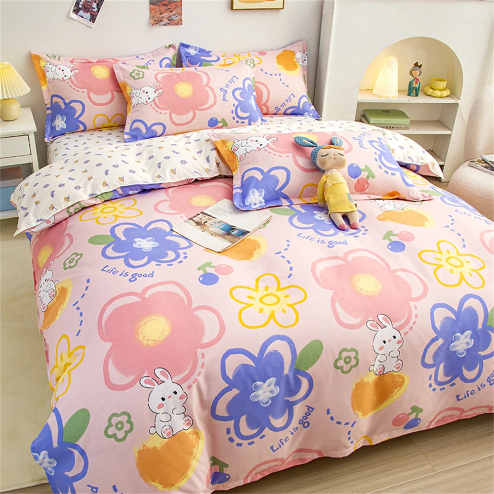 

1PC Printing Quilt Cover High-Quality 220x240cm Student Dormitory Duvet Cover Single Double Skin Friendly Comforter Duvet Cover