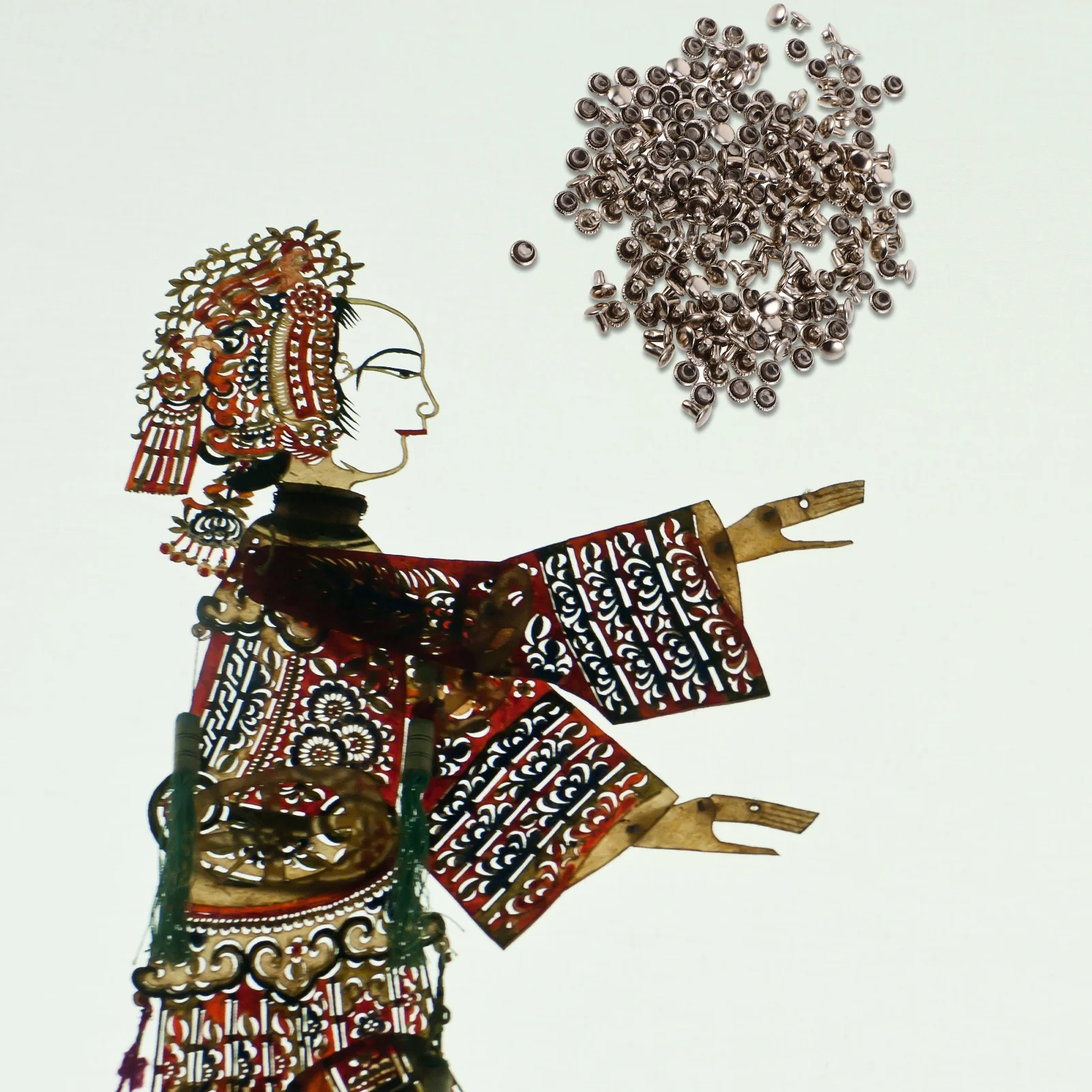 100 Stück Schattenpuppen-Kombinationsnieten, DIY-freundlich, glatte Bewegung, Fähigkeitenentwicklung, künstlerische Kreationen, Schattenpuppennieten