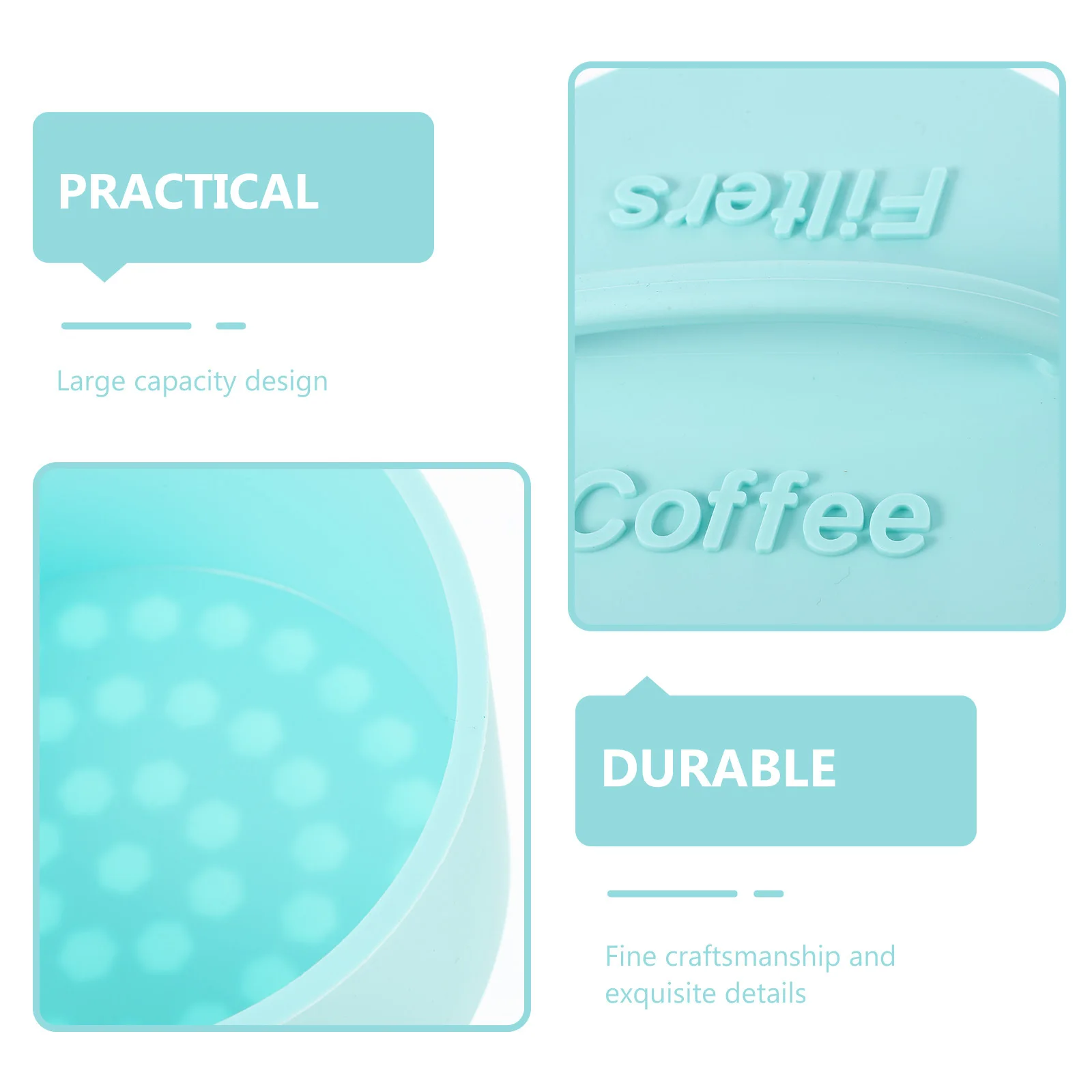 

Coffee Filter Holder Large Capacity Moisture Resistant Smooth Easy Clean Countertop Storage Box For Home Office Cafe