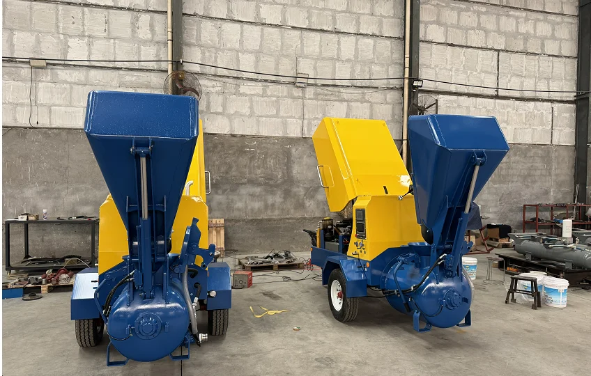 ML837 Semi-dry Mortar Pump with Hopper for Sale - Electric Plastering Machine for Wall Rendering and Floor Heating Grouting
