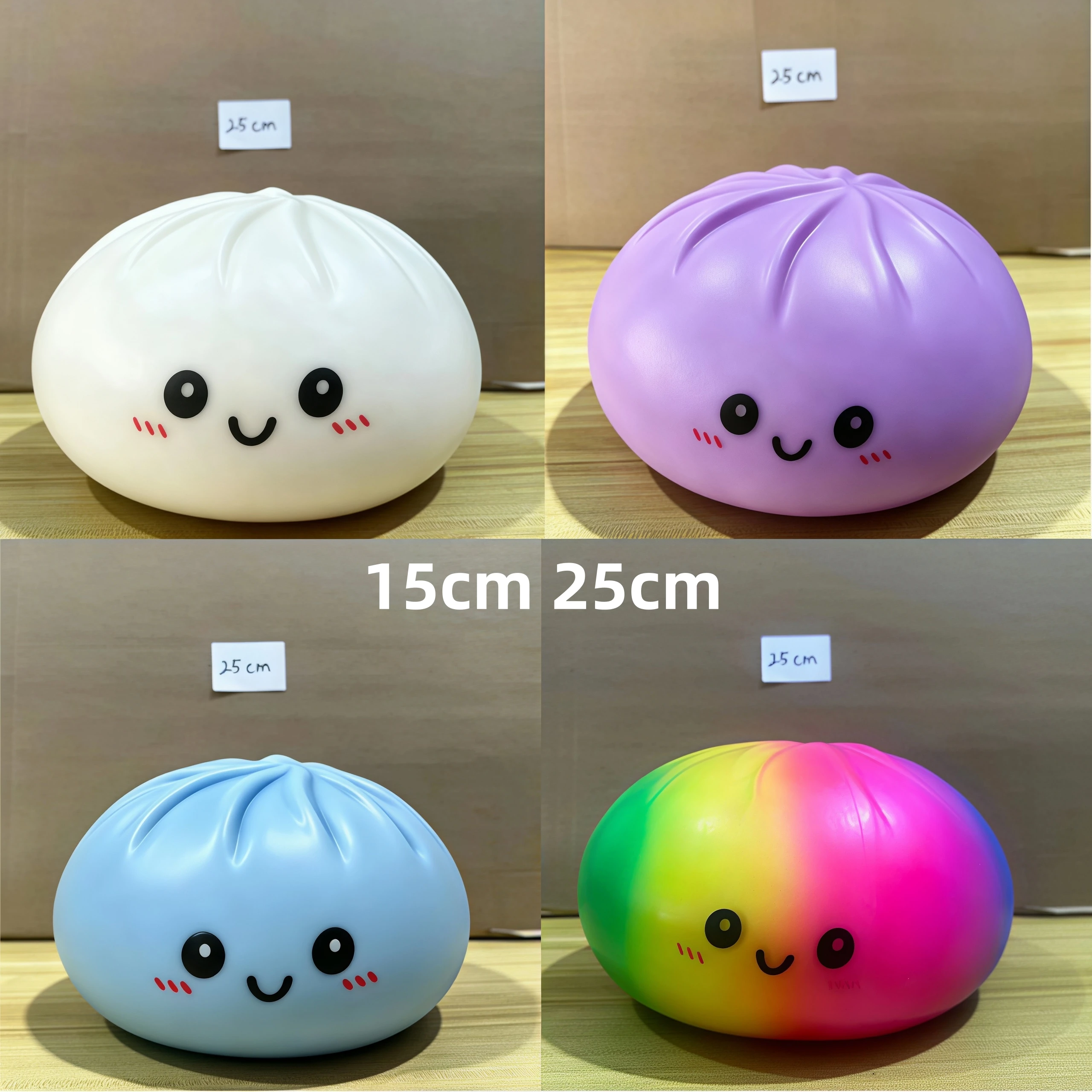 15/25cm Large Dumpling Squishy Slow Rebound Soft Pinch Decompression Ball Dumplings Sensory Squeeze Toy Fidget Toy Home Decor