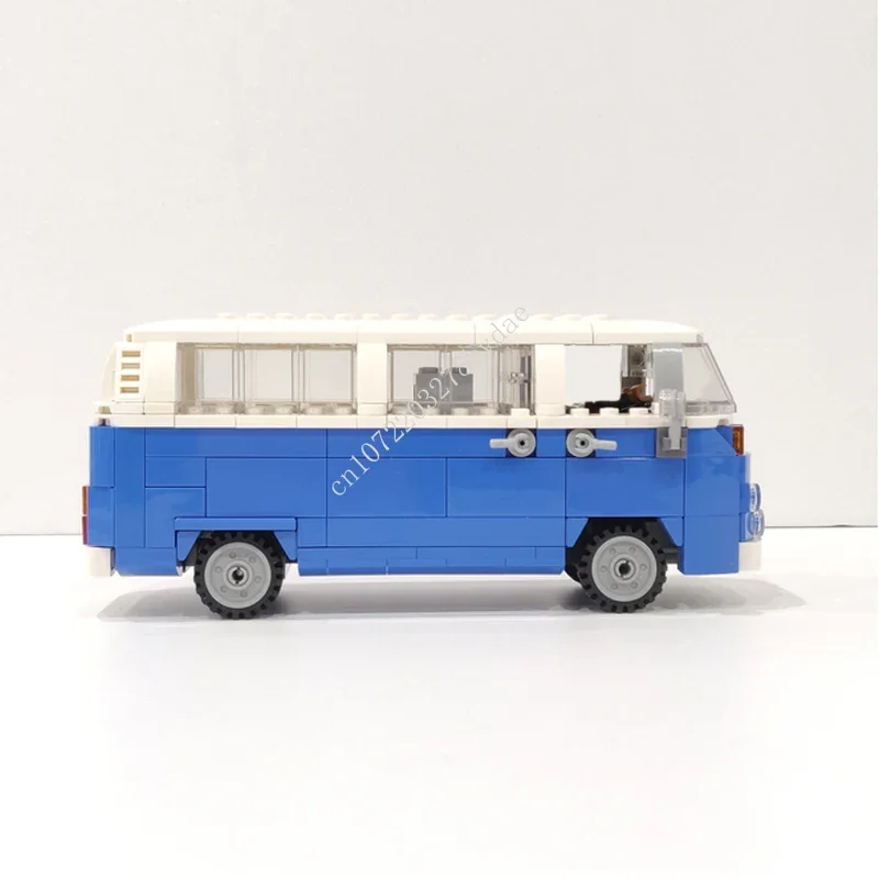 447PCS MOC Speed Champions City Traffic T2 Bus Station wagon Model Building Blocks Bricks DIY Creative Assembly Kids Toys Gifts