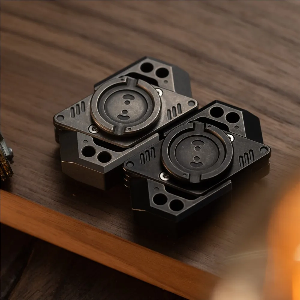 FUSHI EDC JINGZHE フィジェットスピナー オープンネイルジャイロ 不安解消グッズ メタルフィジェットトイ 大人向け 指先トリック