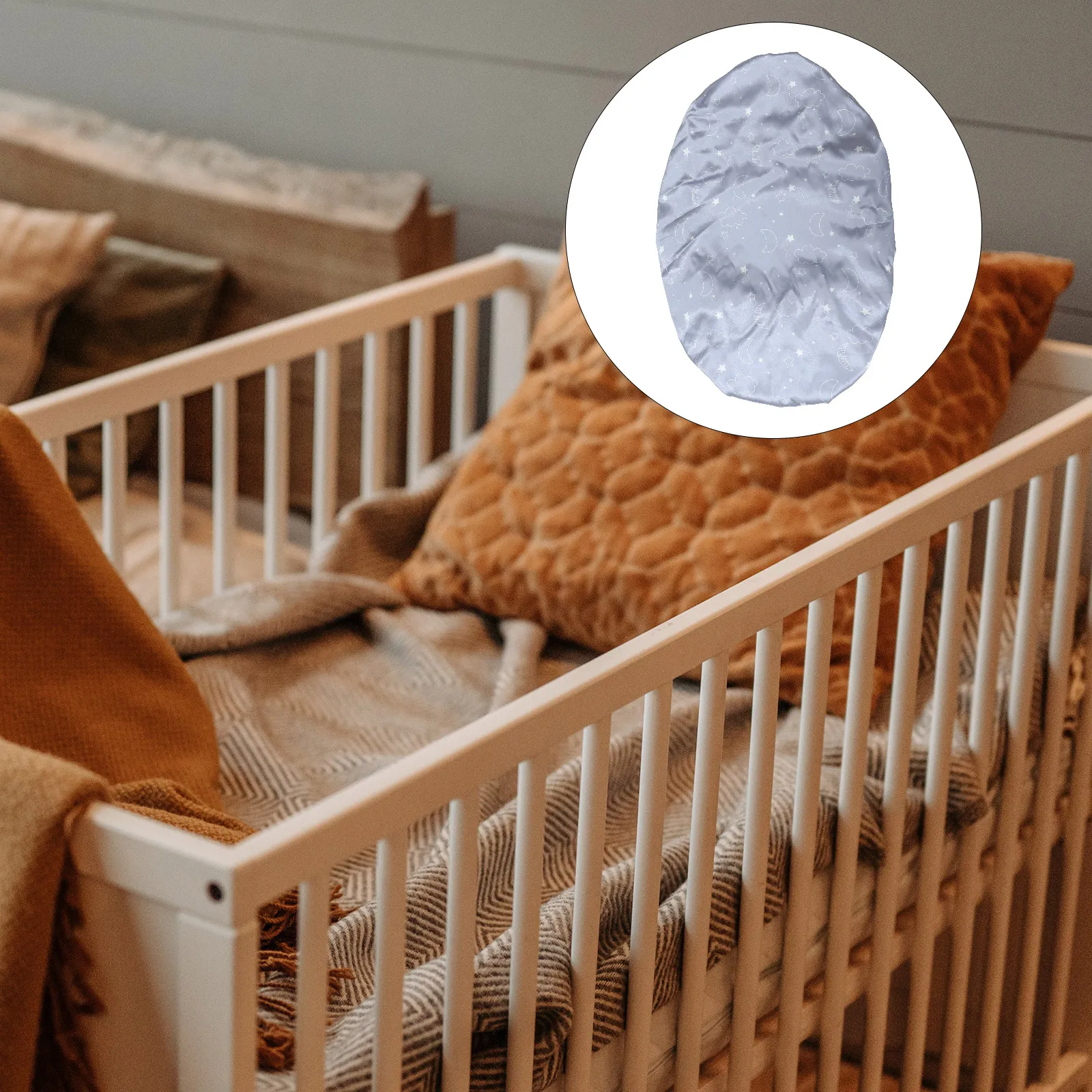 

Baby Bassinet Fitted Sheet Cradle Mattress Pad Cover Clouds Polyester Crib Protector Comfortable Non Slip Design