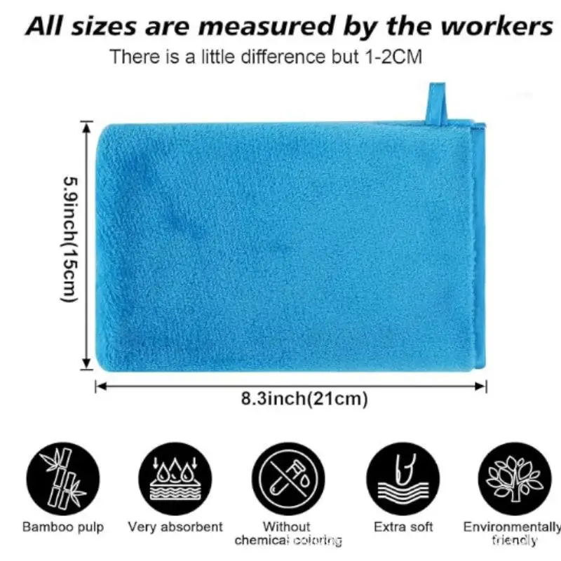 1 Pcs Colorful Makeup Remover Cleansing Gloves Reusable Soft Microfiber Face Care Towel Beauty Facial Cleansing Cloth Skin Care