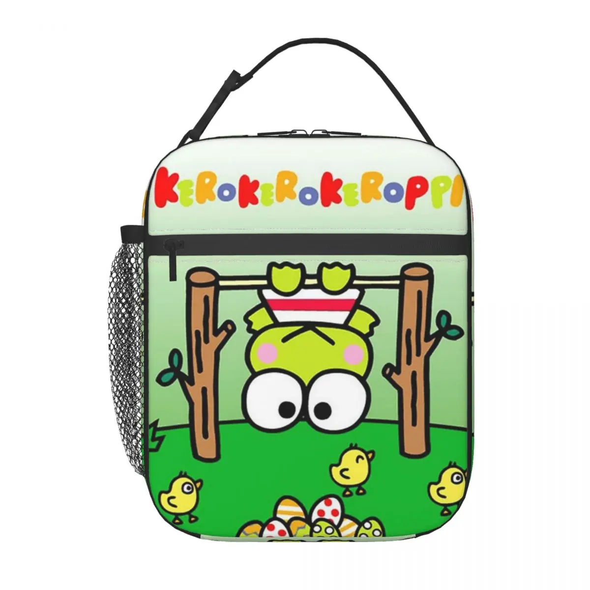 Keroppi Fun Lunch Bag para Mulheres, Refrigerador Térmico, Caixa Bento Isolada, Sacolas Portáteis, Personalizadas, Escritório, Piquenique, Viagem