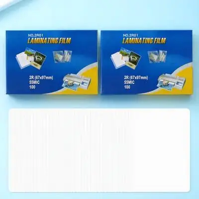 

200pcs Thermal Laminating Sheets Transparent Laminator Pouches Plastic Sealing Sheets Sturdy Round Corner Lamination