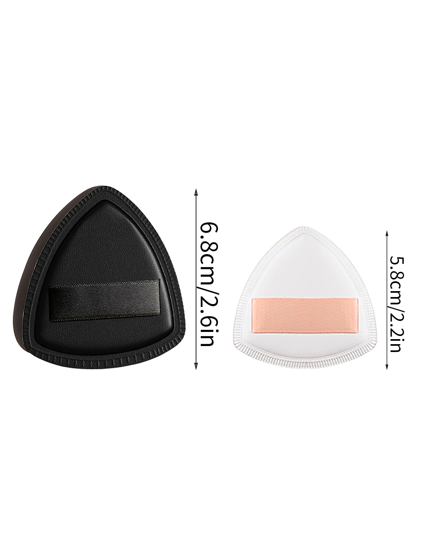 2 esponjas de polvo de malvavisco súper suaves para uso húmedo y seco para retocaciones de maquillaje diario, esponjas en polvo de esponja en blanco y negro