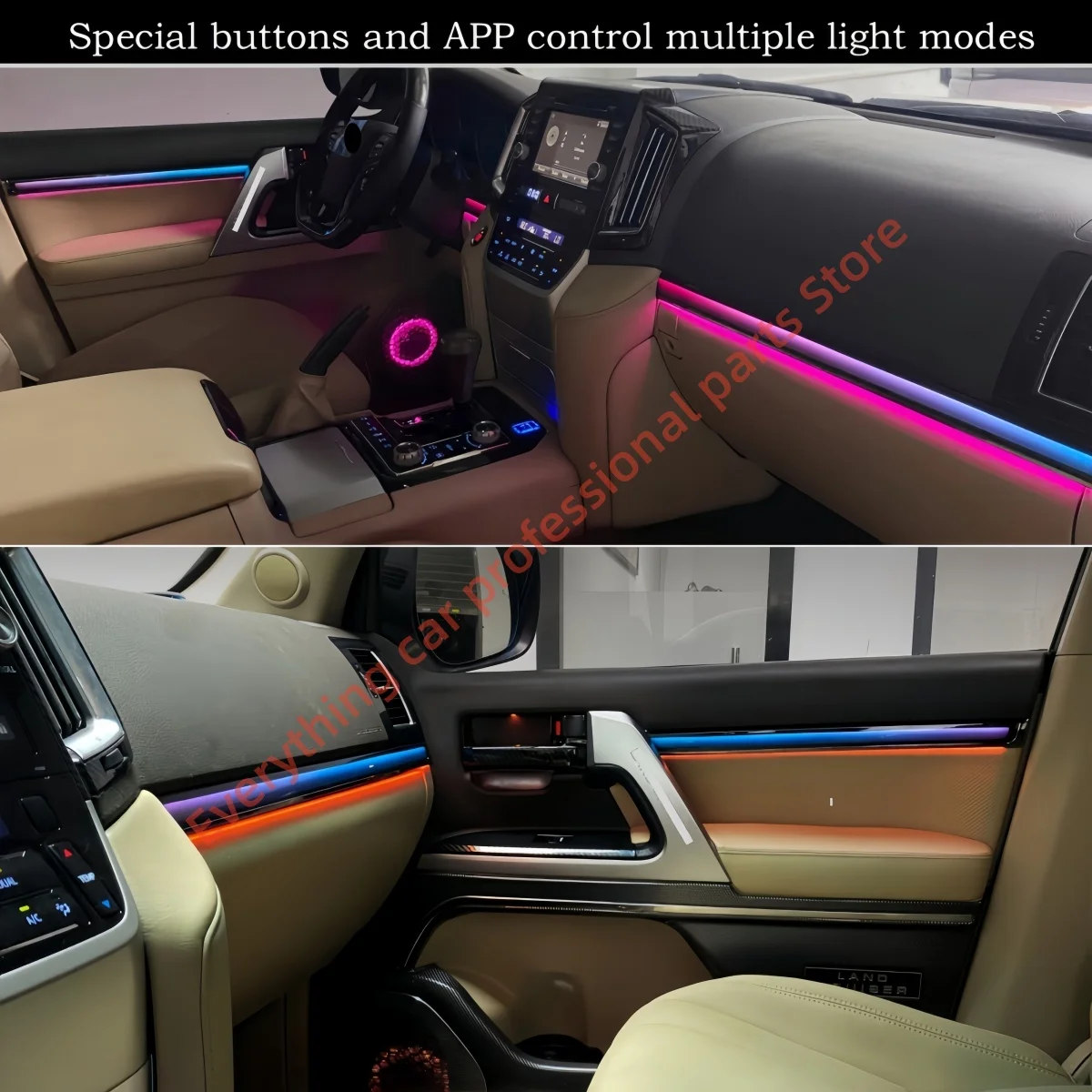 

Automotive Ambient light for Toyota Land Cruiser LC300 LC250 Door LED trim panel Interior light Atmosphere modification parts