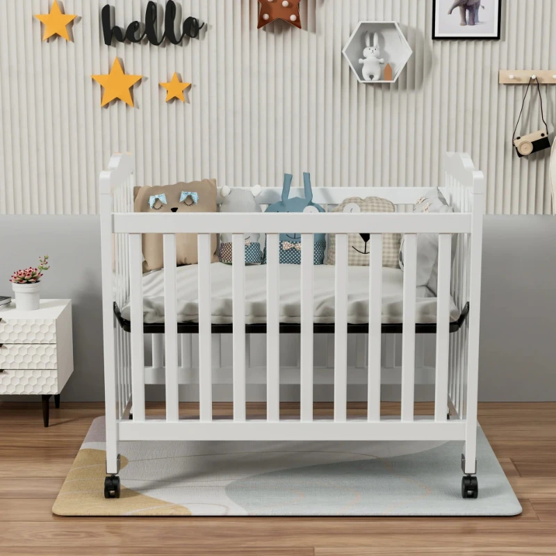 

Multifunctional solid wood crib pine baby bassinet splicing