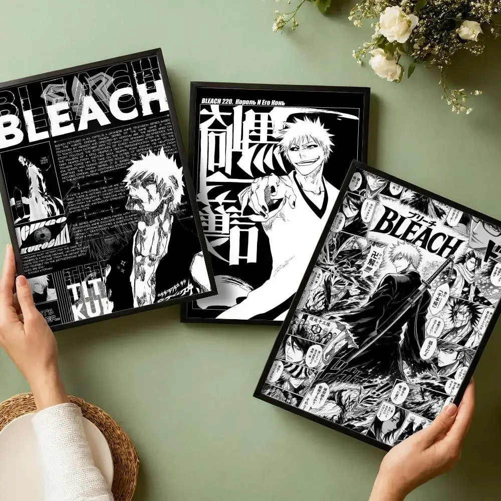 Anime B-Bleach Poster Decorative Wall Art Stickers Mural Photo Print for Home Living Room Hallway Decor
