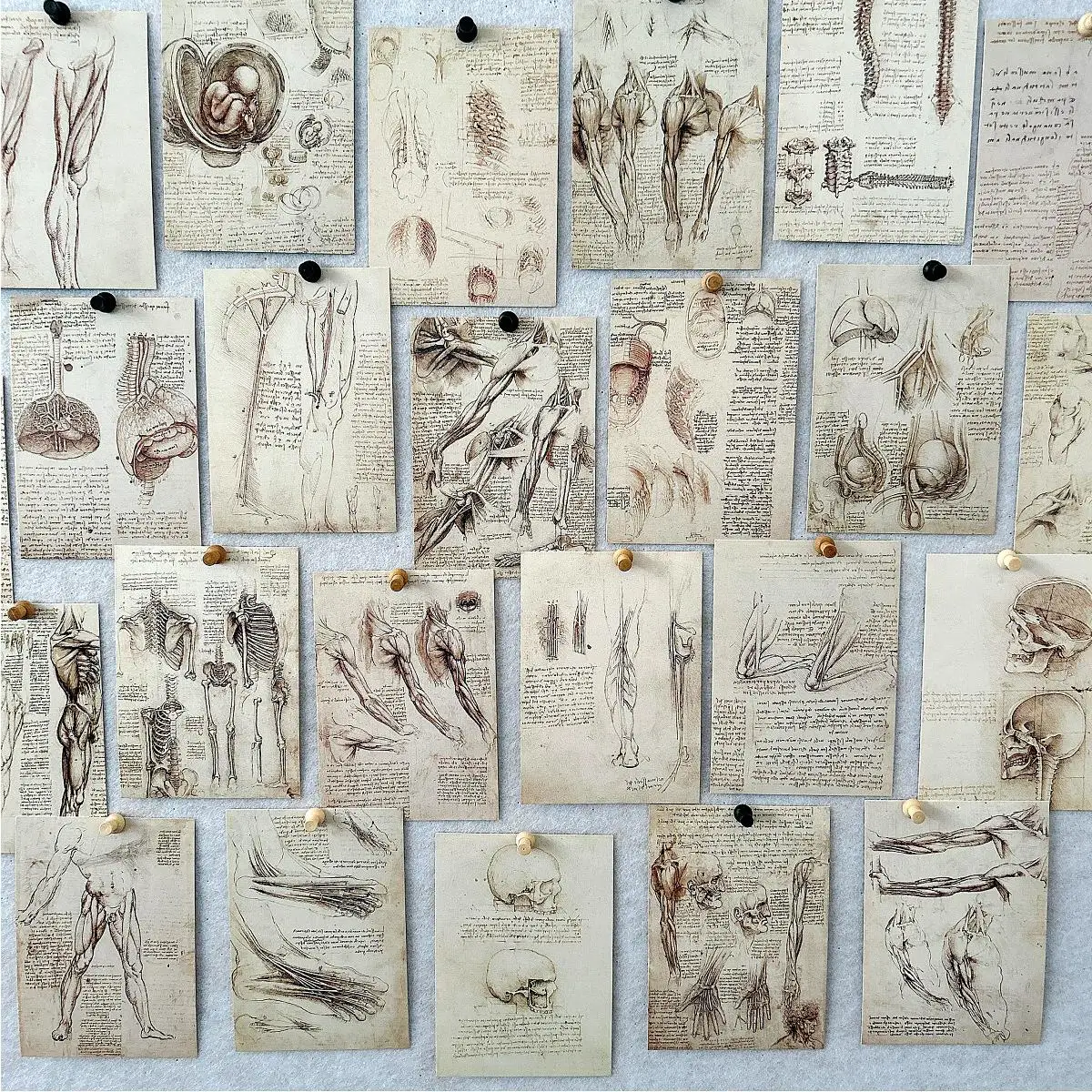 30PCS Classic Leonardo da Vinc - Collectible Vintage Greeting Cards ulasan dan harga