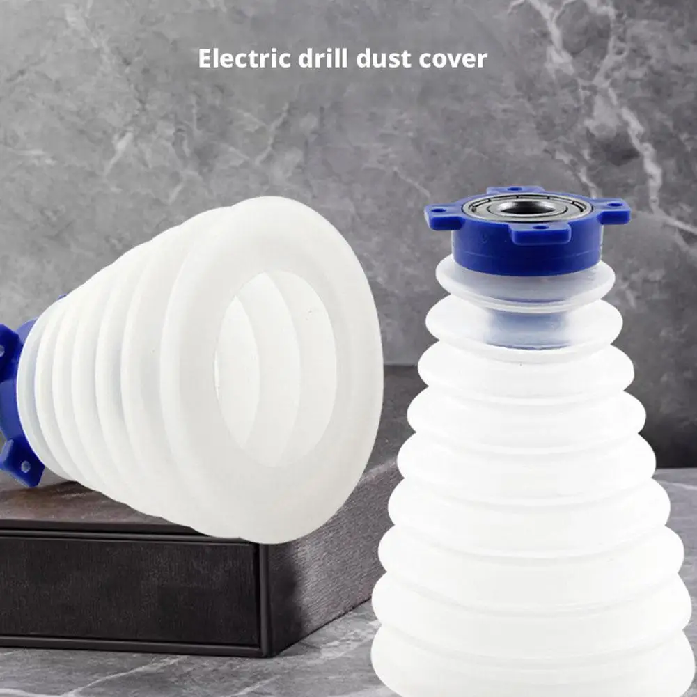 Drill Dust Collector Cover Universal Scalable Rubber Dustproof Bowl for Electric Hammer and Power Tool Accessories view 4