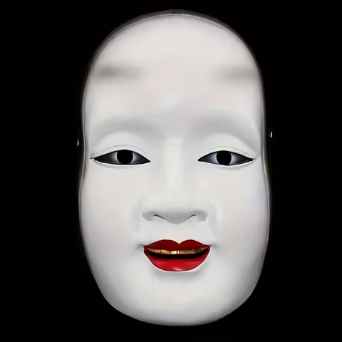 Halloween Japanese Noh drama drama Sun Jiro Pranya Collector's Edition resin Noh funny mask