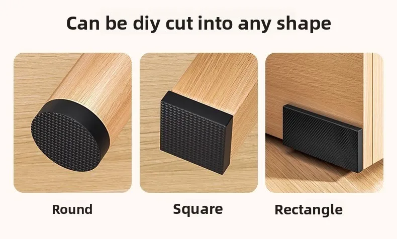 Verdickte Rutschfeste Möbelpads Selbstklebende Gummi-Schalldämpfungsmatten Tisch- und Stuhl-Fußschutzpolster Stoßfänger Anti-Rutsch-Pad DIY-Form – Detail 9