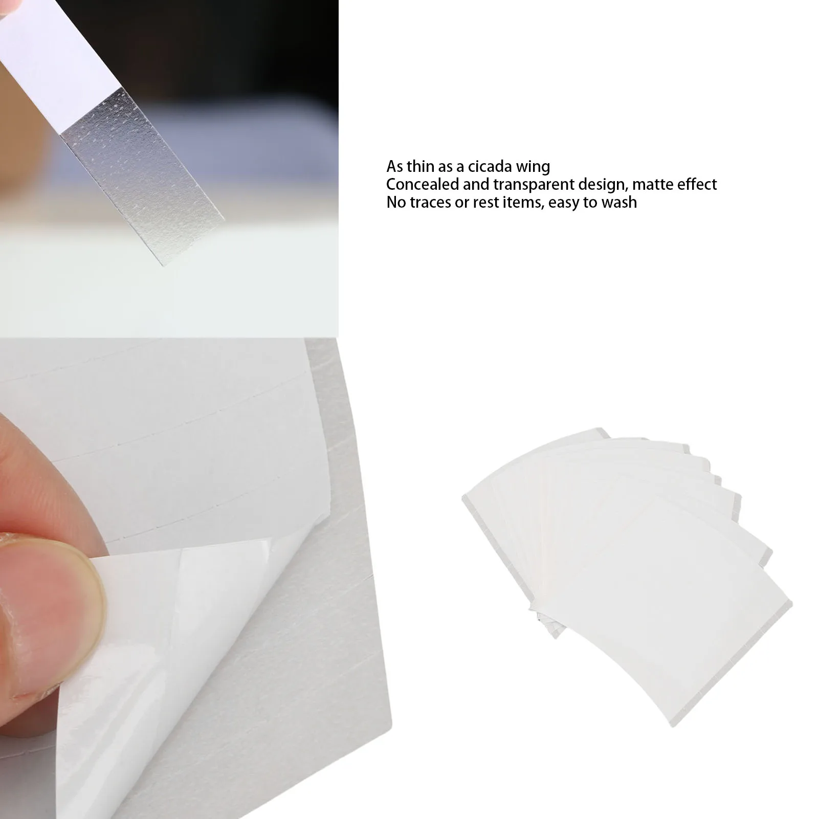 2 مجموعة الجلد الملابس الشريط مزدوج الوجهين فستان الجسم الملابس تنحنح غير التعرض هيم الشريط 10 قطعة مستديرة و 10 قطعة منحني