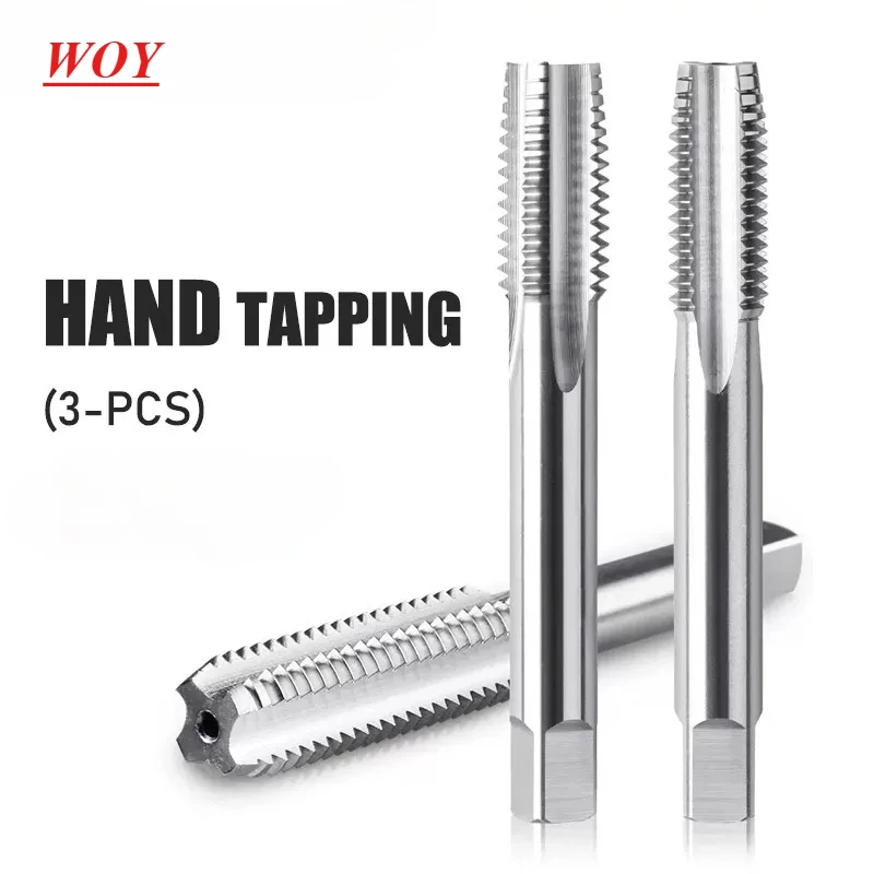 

WOY HSS Hand Tap Tapping Set Stainless Steel Tapping Bit Thread Manual Tapping Wrench M3 M4 M5 M6 M8 M10