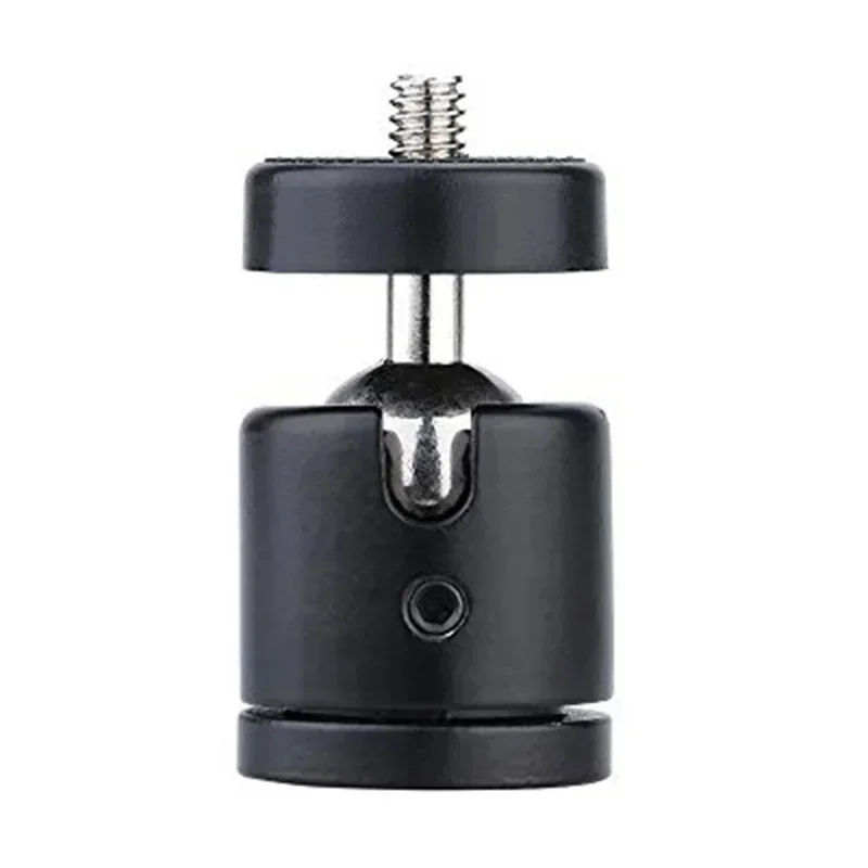 Mini Swivel Ball Head Screw Tripod Mount All Degree Rotating Mount Base Adapter Aluminium Alloy For DSLR Camera And Devices