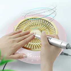 2 in 1 Nail Drill Machine 35000RPM Nail Sander Nail Vacuum Cleaner Intelligent Touch Screen Electric Electric Armor Remover 네일