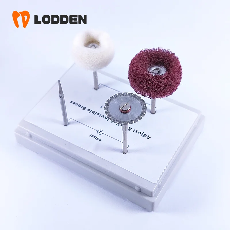 Lodden 4pcs 3MR09.1 Kit  Dental Polishing Burs Drill Adjust Tool For Invisible Braces Lab HP Burs