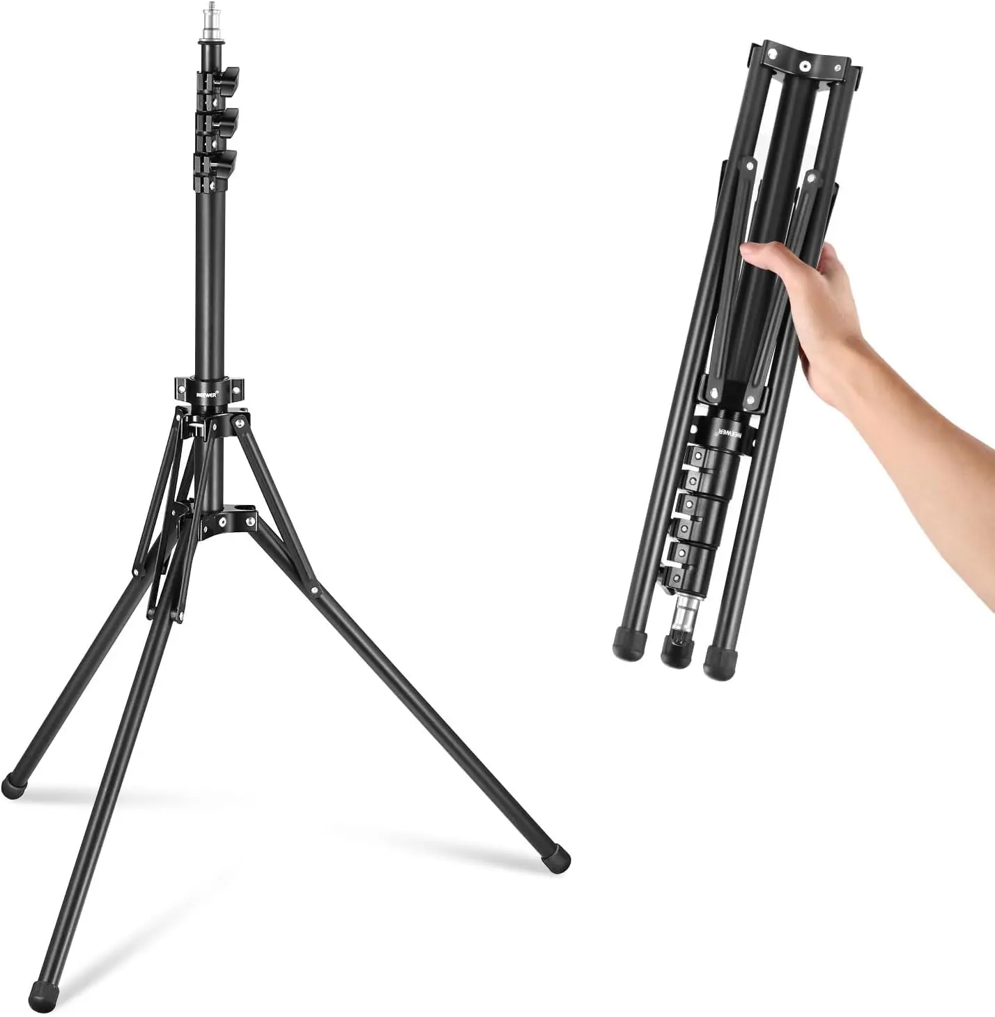 

All-Metal Light Stand with 180° Reversible Legs, 70" Portable Tripod for Indoor/Outdoor Photography, Strobe & Softbox Compatible